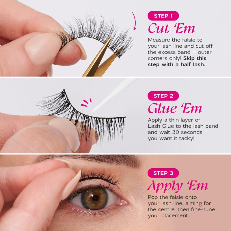 Velour everGREEN Plant Lashes, Lashes Pack, Full Band, Strip Lashes, Natural Wispy Eyelashes, Fake Eyelashes, Plant Based Fibres, Flared & Natural Volume (Flutter Multi-Pack) - Image 3
